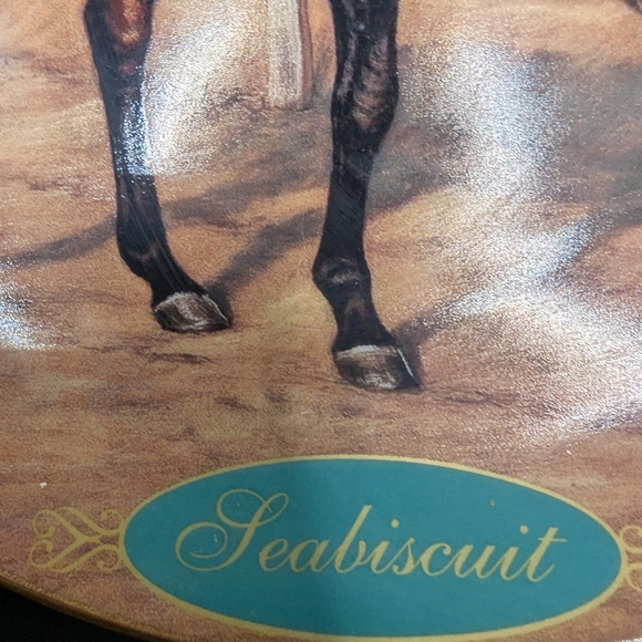 Danbury Mint - Champion Thoroughbreds - Seabiscuit - Collectible Horse Plate - Picture 3 of 5